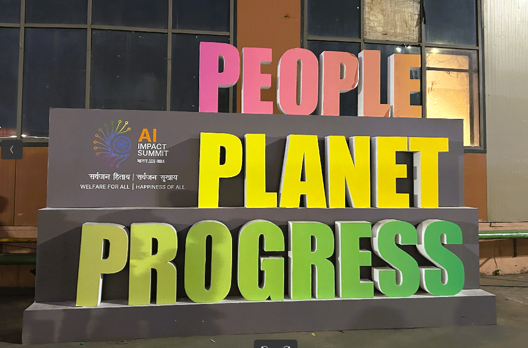 AI Impact Summit Welcome Sign